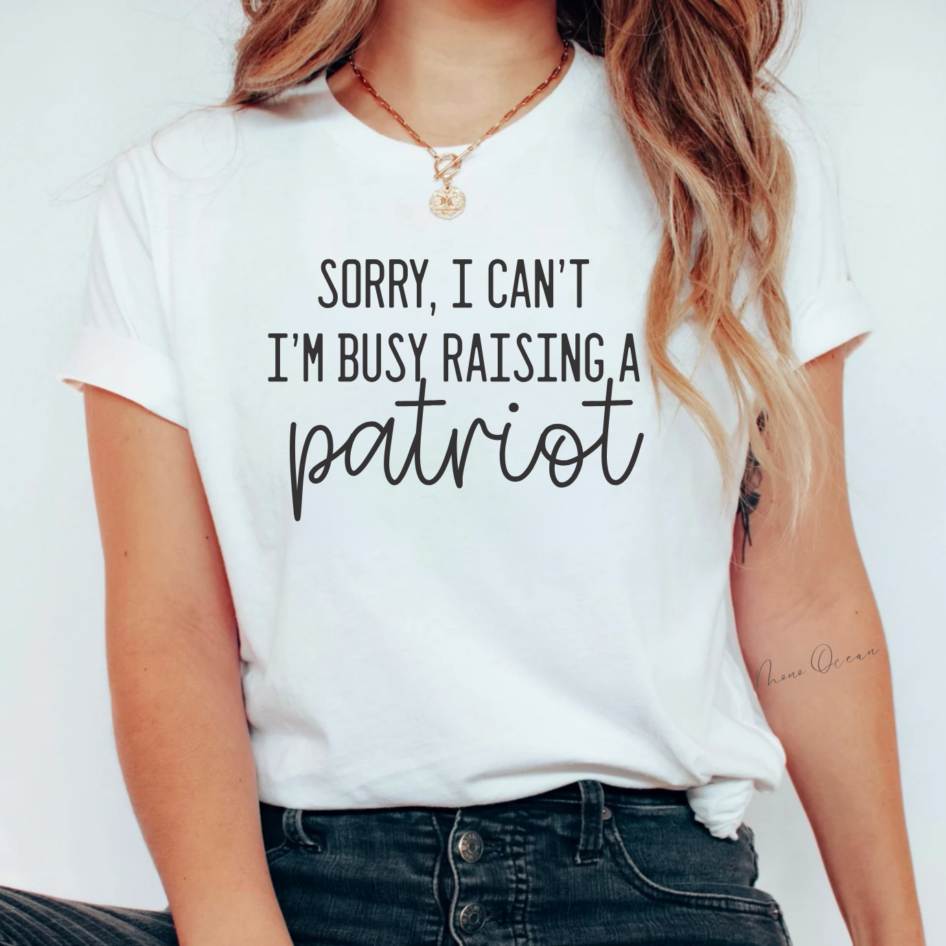 BUSY RAISING A PATRIOT - TEE