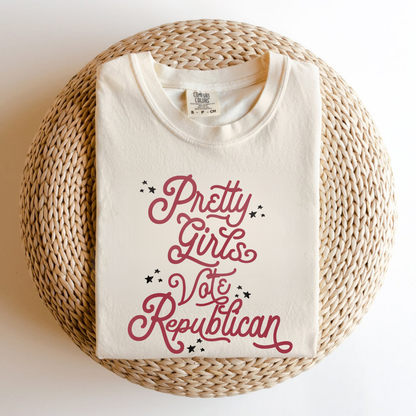 PRETTY GIRLS VOTE REPUBLICAN - ADULT TEE