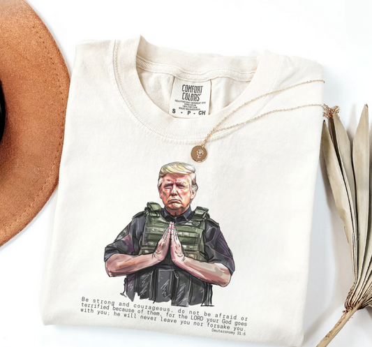 STRONG & COURAGEOUS TRUMP - ADULT TEE