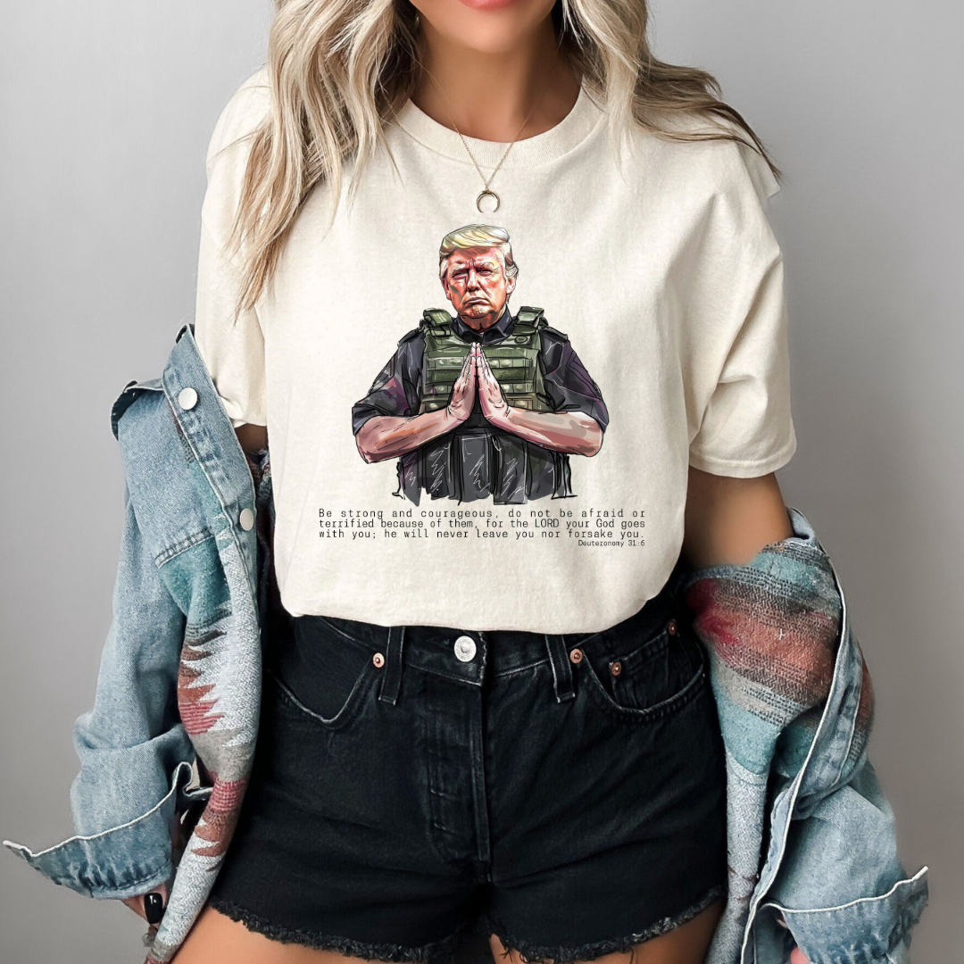 STRONG & COURAGEOUS TRUMP - ADULT TEE