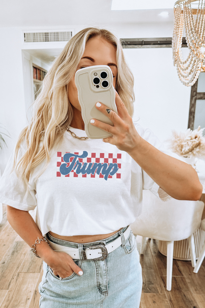 TRUMP CHECKERED - TEE