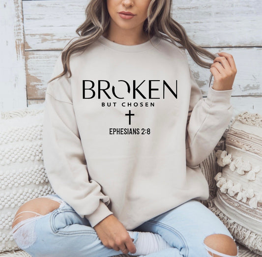 Broken But Chosen Sand Sweatshirt